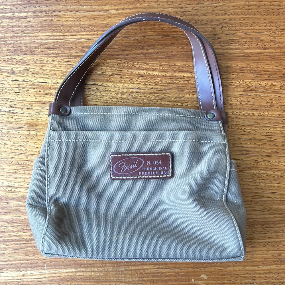 Fossil N 054 The Original Premium Bag Canvas & Leather - Picture 7 of 12